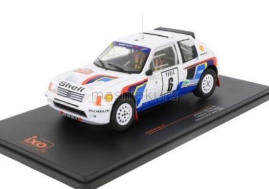 Изображение IXO 1/24  PEUGEOT 205 Turbo 16 №6 Peugeot Talbot Sport Salonen/Harjanne 3 место Rally Monte Carlo Чемпион мира 1985