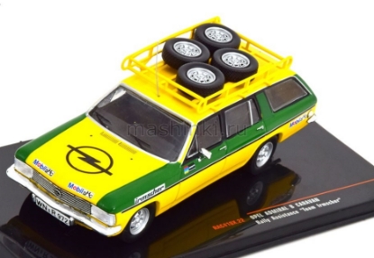 Изображение IXO 1/43 OPEL Admiral B Caravan техничка Team Irmscher с багажником и колесами на крыше 1974