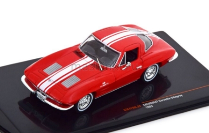 Изображение IXO 1/43 CHEVROLET Corvette C2 Stingray 1963 red/white