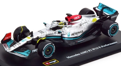 Изображение BBURAGO 1/43 MERCEDES AMG F1 W13 E Performance №44 Petronas Team фигурка пилота L.Hamilton Formula 1 2022