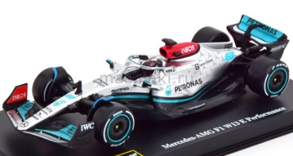 Изображение BBURAGO 1/43 MERCEDES AMG F1 W13 E Performance №63 Petronas Team фигурка пилота G.Russell Formula 12022
