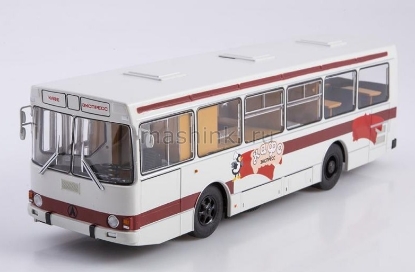 Изображение НАШИ АВТОБУСЫ-СПЕЦ-09 1/43 Автобус ЛАЗ-4969 бело-красный (01.10.2023)