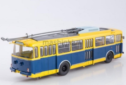 Изображение АИСТ 1/43 SKODA-9TR троллейбус сине-желтый