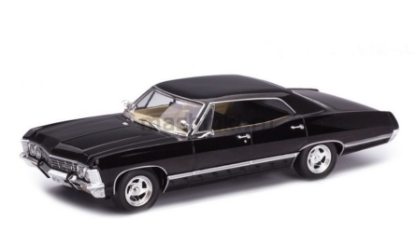 Изображение GREENLIGHT 1/24 CHEVROLET Impala Sport Sedan 1967 (т/с Supernatural) black