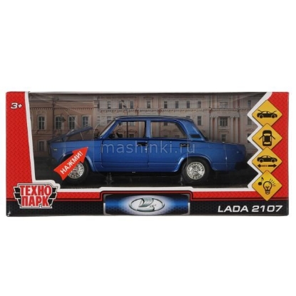 Изображение ТЕХНОПАРК 1/24 ВАЗ-2107 LADA 17 см (свет, звук, 4/6) синий