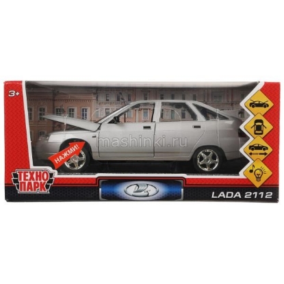 Изображение ТЕХНОПАРК 1/24 ВАЗ-2112 НИВА/NIVA LADA 18,5 см (свет, звук) серебристый