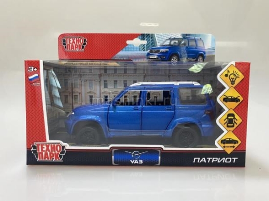 Изображение ТЕХНОПАРК 1/26 УАЗ Патриот/Patriot 17,8 см (свет, звук) синий