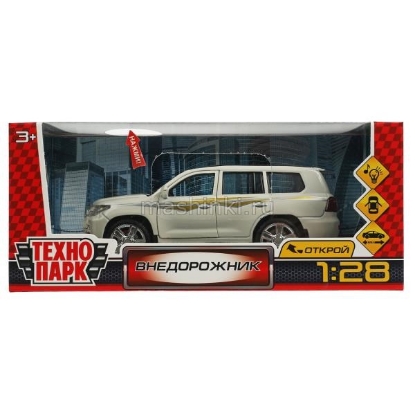 Изображение ТЕХНОПАРК 1/28 TOYOTA VR-X V8 внедорожник 17,5 см (свет, звук) белый