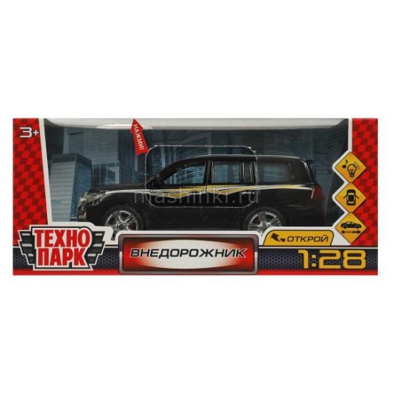Изображение ТЕХНОПАРК 1/28 TOYOTA VR-X V8 внедорожник 17,5 см (свет, звук) черный