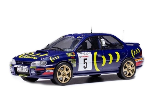 Изображение IXO 1/24 SUBARU Impreza 555 №5 555 Subaru WRT Sainz/Moya 4 место Tour de Corse 1995