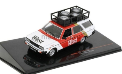 Изображение IXO 1/43 FIAT 131 Panorama техничка West Racing Team багажник, колеса на крыше 1979