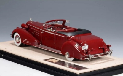 Изображение GLM STAMP 1/43 CADILLAC 452D V16 Victoria Convertible Coupe (открытый) 1934 maroon