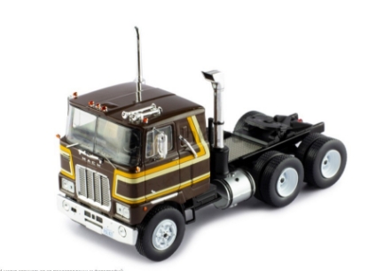 Изображение IXO 1/43 Седельный тягач MACK Serie F 1977 brown/orange/yellow