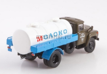 Изображение SSM 1/43 АЦПТ-4,1 (130) МОЛОКО цистерна хаки/сине-белый