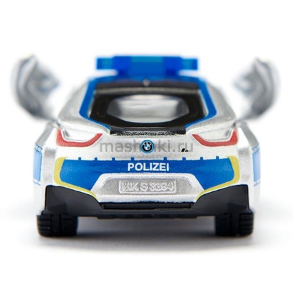 Изображение SIKU 1/50 BMW i8 Polizei серебристый