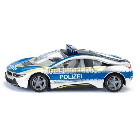 Изображение SIKU 1/50 BMW i8 Polizei серебристый