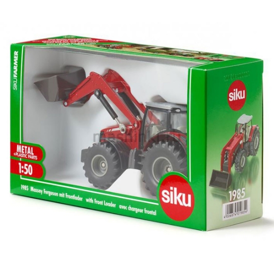 Изображение SIKU 1/50 Трактор MASSEY FERGUSON с фронтальным погрузчиком