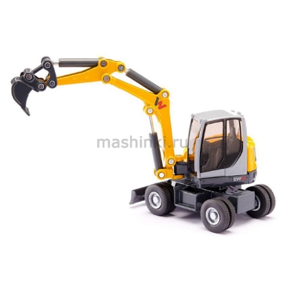 Изображение SIKU 1/50 Экскаватор колесный WACKER Neuson EW65 желтый