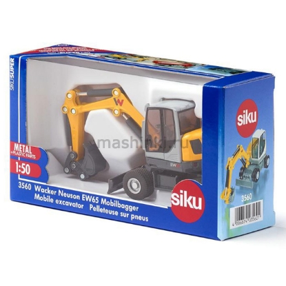 Изображение SIKU 1/50 Экскаватор колесный WACKER Neuson EW65 желтый