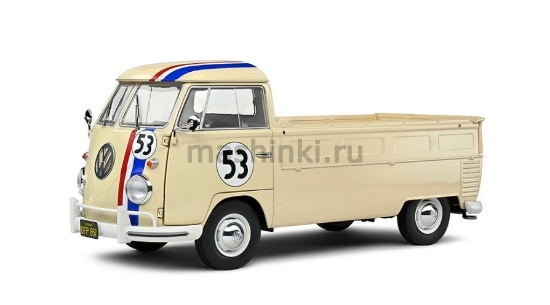 Изображение SOLIDO 1/18 VW T1 Pick Up Racer 53 1950 beige/бежевый