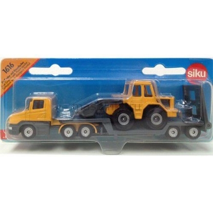 Изображение SIKU 1/87 Тягач + бульдозер в ассорт. красный/желтый