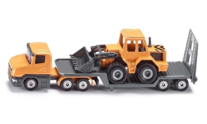 Изображение SIKU 1/87 Тягач + бульдозер в ассорт. красный/желтый