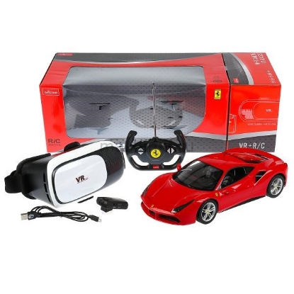 Изображение R/C RASTAR 1/14 FERRARI 488 камера + очки виртуал. реальности р/у красный