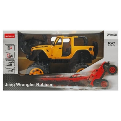 Изображение R/C RASTAR 1/14 JEEP Wrangler Rubicon Jl big foot design р/у откр. двери желтый