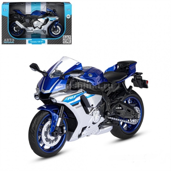 Изображение АВТОПАНОРАМА 1/12 Мотоцикл YAMAHA YZF-R1 синий