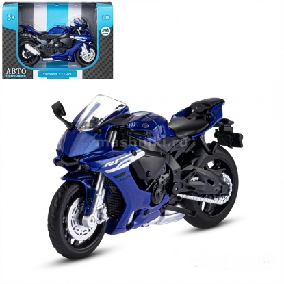 Изображение АВТОПАНОРАМА 1/18 Мотоцикл YAMAHA YZF-R1 синий