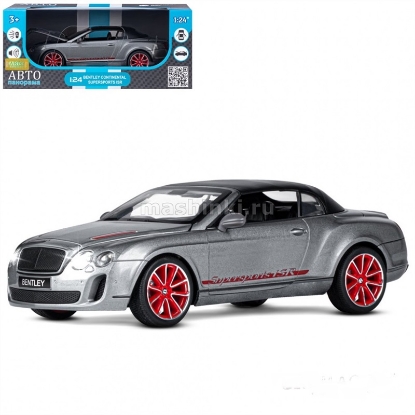 Изображение АВТОПАНОРАМА 1/24 BENTLEY Continental Supersports ISR (свет, звук) серый