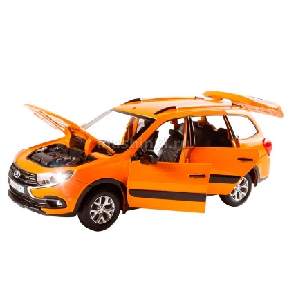Изображение АВТОПАНОРАМА 1/24 LADA Granta Cross (свет, звук) оранжевый