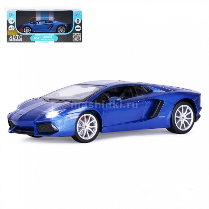 Изображение АВТОПАНОРАМА 1/24 LAMBORGHINI Aventador Coupe (свет, звук) синий