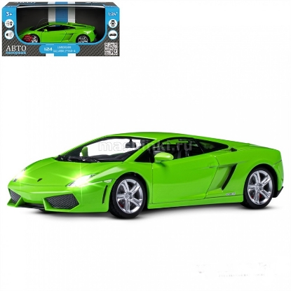Изображение АВТОПАНОРАМА 1/24 LAMBORGHINI Gallardo LP560-4 (свет, звук) зеленый
