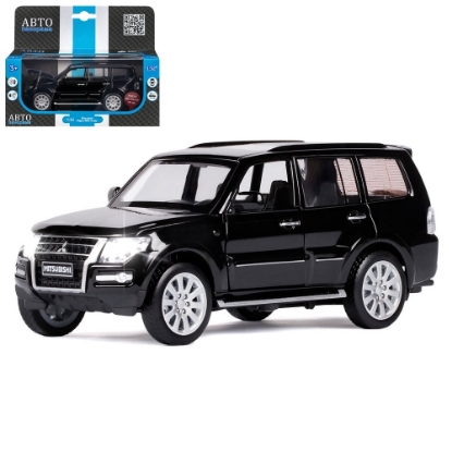 Изображение АВТОПАНОРАМА 1/32 MITSUBISHI Pajero 4WD Turbo (свет, звук) черный