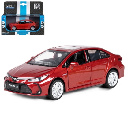 Изображение АВТОПАНОРАМА 1/32 TOYOTA Corolla Hybrid (свет, звук) красный