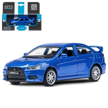 Изображение АВТОПАНОРАМА 1/40 MITSUBISHI Lancer Evolution откр. двери синий