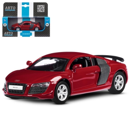 Изображение АВТОПАНОРАМА 1/43 AUDI R8 GT откр. двери красный