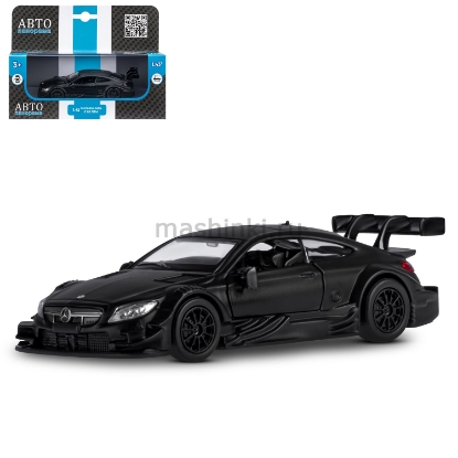 Изображение АВТОПАНОРАМА 1/43 MERCEDES-BENZ C63 AMG DTM откр. двери черный матовый
