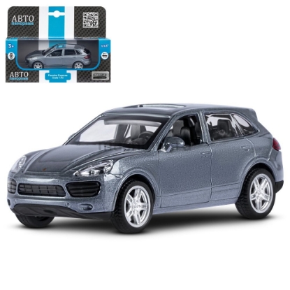 Изображение АВТОПАНОРАМА 1/43 PORSCHE Cayenne S откр. двери серый