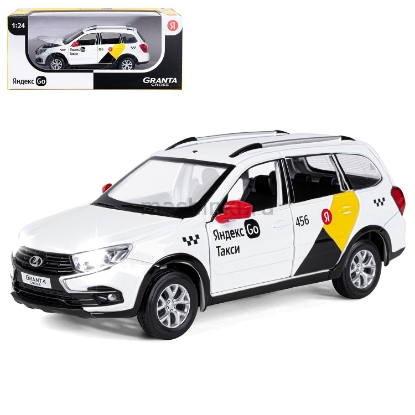 Изображение ЯНДЕКС GO 1/24 LADA Granta Cross такси (свет, звук) белый
