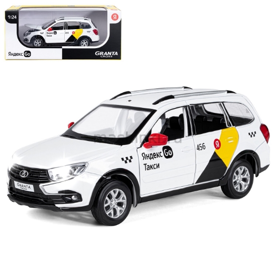 Изображение ЯНДЕКС GO 1/24 LADA Granta Cross такси (свет, звук) белый