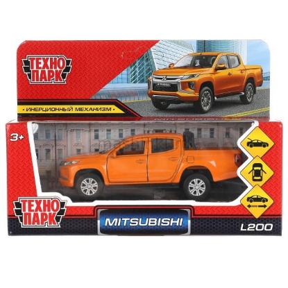 Изображение ТЕХНОПАРК MITSUBISHI L200 пикап 13 см оранжевый