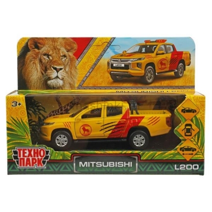 Изображение ТЕХНОПАРК MITSUBISHI L200 пикап Сафари 13 см желтый