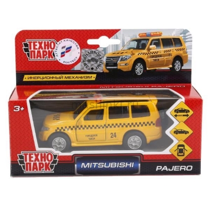 Изображение ТЕХНОПАРК MITSUBISHI Pajero такси 12 см желтый