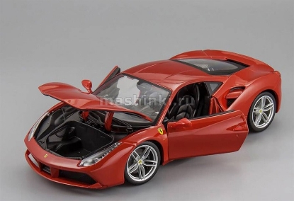 Изображение BBURAGO 1/18 FERRARI 488 GTB red/красный