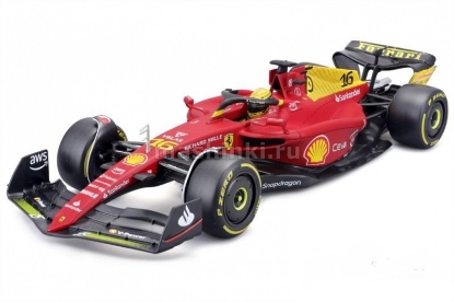 Изображение BBURAGO 1/18 FERRARI F1-75 Charles Leclerc 2022 red/красный
