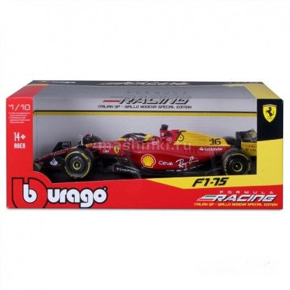 Изображение BBURAGO 1/18 FERRARI F1-75 Charles Leclerc 2022 red/красный