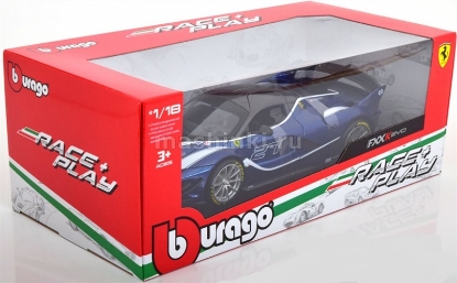 Изображение BBURAGO 1/18 FERRARI FXX K EVO №27 blue/синий