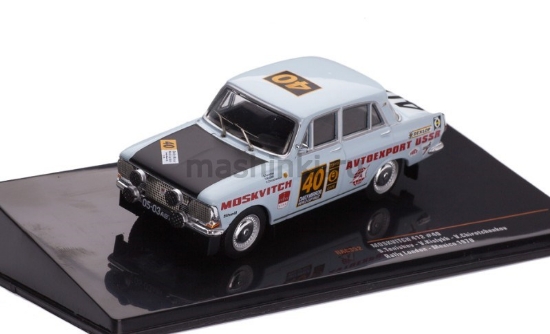 Изображение IXO 1/43 М-412 №40 Avtoexport Тенишев/Кислых/Широченков 20 место ралли London-Mexico 1970